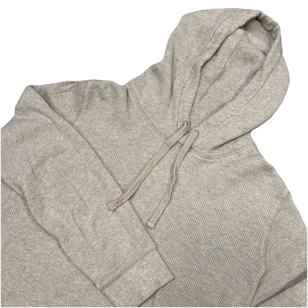 Everlane Sweatshirt Women's Medium Waffle Knit Hoodie Beige Organic Cotton